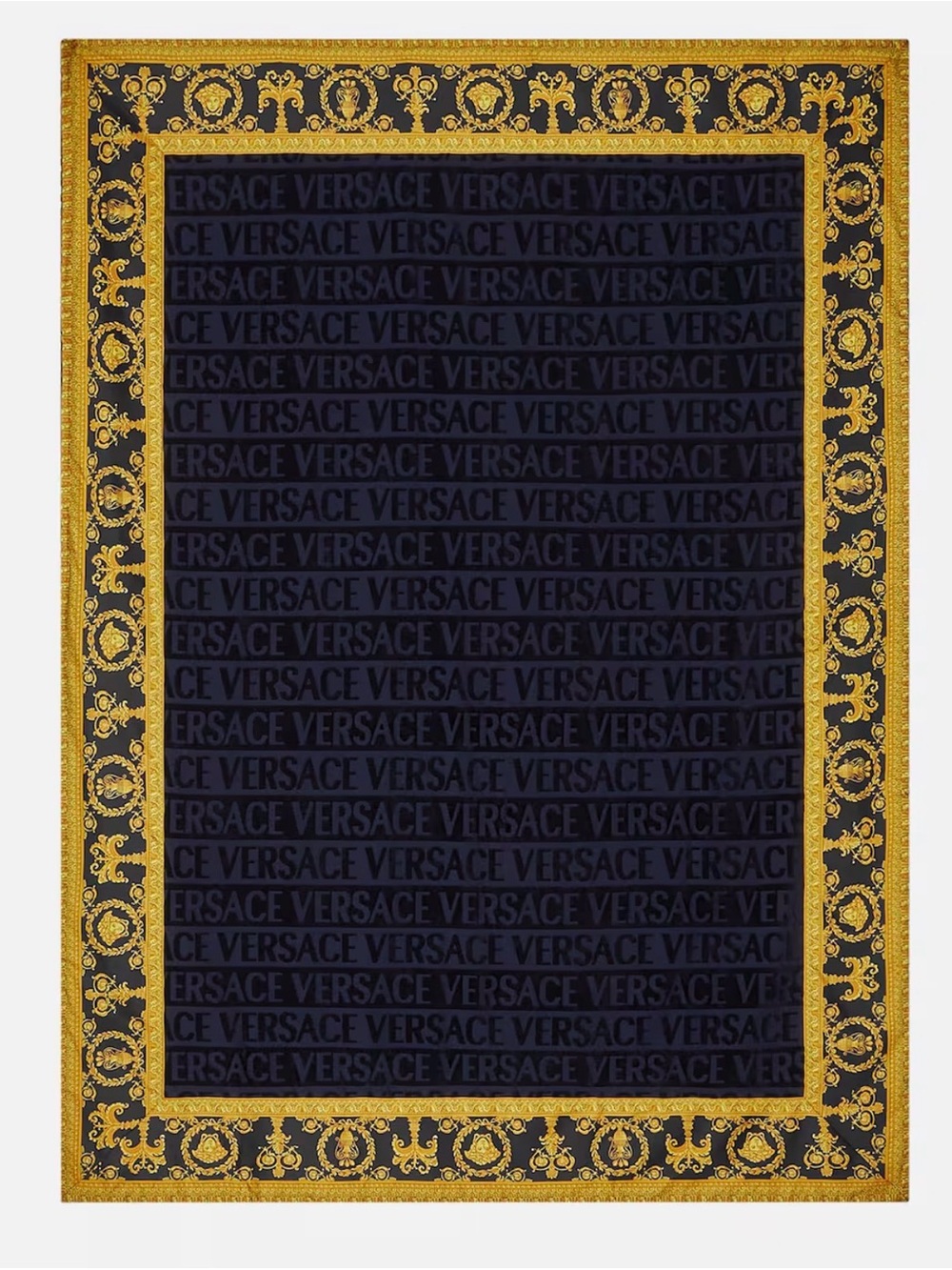 Versace I ♡ Baroque Beach Towel Black Gold Designer Large